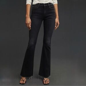 MOTHER Weekender Fray Jeans Thunder Road Mid Rise Flare 33 EUC